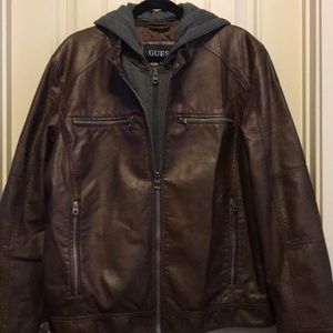 XL Guess Leather Jacket
